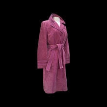 Load image into Gallery viewer, Pink Suede Trench Coat Spy with Pink Leather Lining