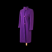 Load image into Gallery viewer, Purple coat Wool Lord and Taylor Career Minimal Stealth Style