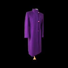 Load image into Gallery viewer, Purple coat Wool Lord and Taylor Career Minimal Stealth Style