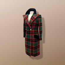 Load image into Gallery viewer, Tartan Plaid and Velvet Thick Constructed Wool Red Green