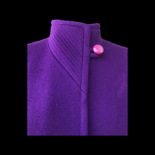 Load image into Gallery viewer, Purple coat Wool Lord and Taylor Career Minimal Stealth Style