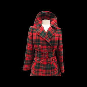 Vintage Tartan Pendleton Plaid Pure Virgin Wool Coat Jacket