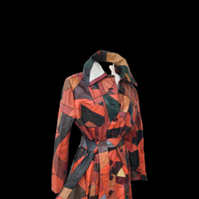 Load image into Gallery viewer, 70’s Iconic Rare Patchwork Leather Coat Trench Spy Studio 54 Original Michael Kors Melania Coat