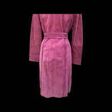 Load image into Gallery viewer, Pink Suede Trench Coat Spy with Pink Leather Lining