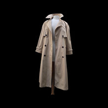 Load image into Gallery viewer, 70’s 80’s Vintage Spy Coat Trench in Camel with Leather Detail