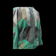Load image into Gallery viewer, Vintage Mosaic Green Suede and Embossed Leather Dolman Sleeves Jacket