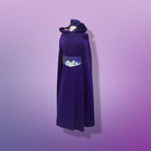 Load image into Gallery viewer, 60’s 70’s Wool Royal Purple Cape Full Length Wool Hooded Cape