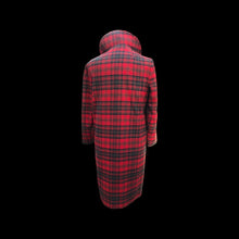 Load image into Gallery viewer, Red Plaid Classic Pendleton Coat 100% Virgin Tartan Wool
