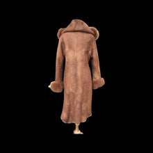 Load image into Gallery viewer, Suede Hooded Fox Fur Trim Coat