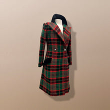Load image into Gallery viewer, Tartan Plaid and Velvet Thick Constructed Wool Red Green