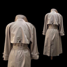 Load image into Gallery viewer, 70’s 80’s Vintage Spy Coat Trench in Camel with Leather Detail