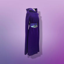 Load image into Gallery viewer, 60’s 70’s Wool Royal Purple Cape Full Length Wool Hooded Cape