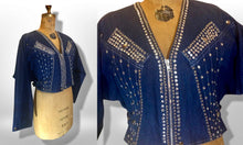 Load image into Gallery viewer, 80’s Glam Denim Studded Jeweled Jacket Made in Paris