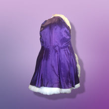 Load image into Gallery viewer, Lilli Ann Purple Suede and Massive Shearling Coat Penny Lane Almost Famous Afghan Curly Lamb  Princess Cut Fit and Flare Hippie Chic Modo
