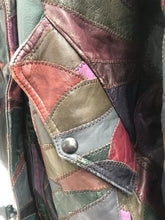 Load image into Gallery viewer, Patchwork Leather Bomber with Hood Trimmed with Fox Fur Bomber