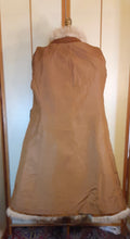 Load image into Gallery viewer, Women&#39;s Vintage Coat-60s 70s Rust Suede Leather and Fox Fur Trim Princess Coat Fit and Flare Penny Lane Boho
