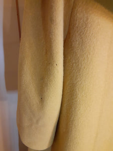 Women's Vintage Coat- 50's 60s Swing Wool Yellow Mustard Leopard Printed Hooded Princess Coat Pinup Flexible Size