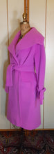 Load image into Gallery viewer, Vintage Coat- 60s Pink Magenta Lilli Ann Convertible Avant Garde Minimalist Career Wrap Evening Wear 2 Way Removable Fox Fur Collar