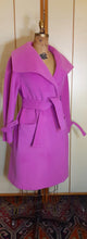 Load image into Gallery viewer, Vintage Coat- 60s Pink Magenta Lilli Ann Convertible Avant Garde Minimalist Career Wrap Evening Wear 2 Way Removable Fox Fur Collar
