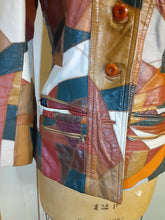 Load image into Gallery viewer, 70s Patchwork Leather Mosaic Jacket Coat Blazer