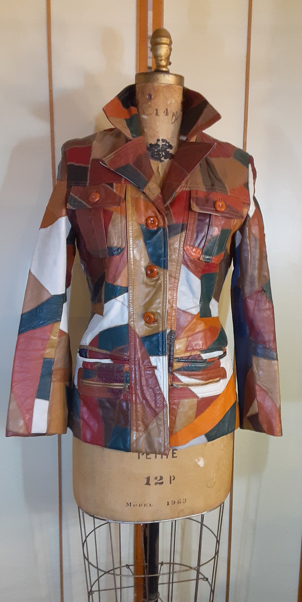 70s Patchwork Leather Mosaic Jacket Coat Blazer – LilliAnnFashions