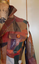 Load image into Gallery viewer, 70s Patchwork Leather Mosaic Jacket Coat Blazer