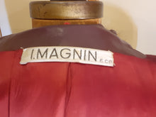 Load image into Gallery viewer, Vintage Women's Leather Coat- 70s Purple Eggplant I Magnin Norwegian MASSIVE Silver Fox Fur Collar Coat
