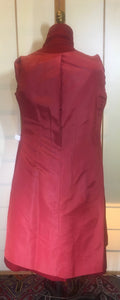 Red Wool Mod 60s Coat Double Breasted Princess Cut Fit Flare Belted Small Kate Middleton Style Pinup Career Coat