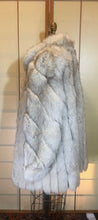 Load image into Gallery viewer, Saga Silver Fox Fur Stroller Spiral Sleeve Thick Luscious Leather Wide Sleeve Flexible Size M/L