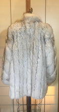 Load image into Gallery viewer, Saga Silver Fox Fur Stroller Spiral Sleeve Thick Luscious Leather Wide Sleeve Flexible Size M/L