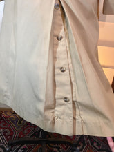 Load image into Gallery viewer, Hooded Canvas Trench Spy Coat Removable Hood and Plaid Lining, Couture Detail M Made in Poland 60s