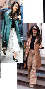 Leather Coat Spy Trench Belted Fit and Flare Deep Red Small Small Hardware Double Breasted Petite
