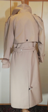 Load image into Gallery viewer, Trench Spy Coat Metal and Leather Hardware Detail, Couture M/L/XL Tan Beige &quot;Burberry Sisal Stye&quot;