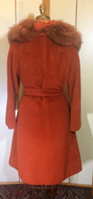 Load image into Gallery viewer, Lilli Ann Orange Coat Dyed Fox Fur Princess and Swing Style One Size Fits Most S/M/L