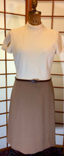 Load image into Gallery viewer, Vintage 1960s Lilli Ann Beige Classic Wool Knit Dress and Matching Coat Set M