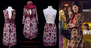 Authentic Anne Klein Vintage 60’s Tapestry Ensemble Coat Skirt Vest Featured in Mad Men