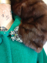 Load image into Gallery viewer, Vintage Women's Coat- 60s Lilli Ann Emerald Green Mink Wool Swing Coat One Size Fits All Mad Men