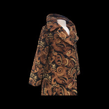 Load image into Gallery viewer, Vintage Tapestry Carpet Gold Brown Fur Trim Princess Coat