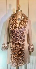 Load image into Gallery viewer, 60s Lilli Ann Mod Pinup Rabbit Leopard Print Coat---Pinup Real Rabbit Fur Printed with Leopard Mod Princess S/M