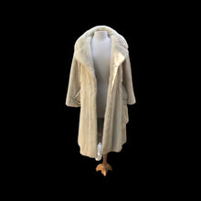 Load image into Gallery viewer, Pearl Mink Princess Pleated Coat Belted Fit and Flare Pinup