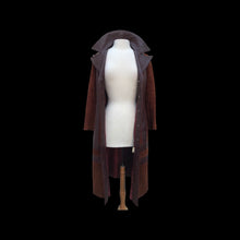 Load image into Gallery viewer, 70’s Rust Suede and Leather Inlay Coat Spy Trench