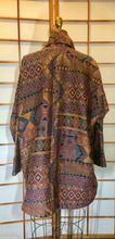 Load image into Gallery viewer, Tapestry Aztec Coat Southwestern Mayan Golden Color Embroidery Carpet Coat Blazer Jacket, Swing L/XL
