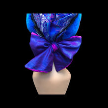 Load image into Gallery viewer, Cobalt Blue Silk and Mink Brocade Hat