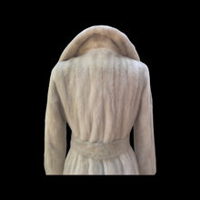 Load image into Gallery viewer, Pearl Mink Princess Pleated Coat Belted Fit and Flare Pinup