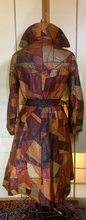 Load image into Gallery viewer, Vintage Coat Leather 70s- Michael Kors Studio 54 Melania Vintage 70s Patchwork Mosaic Leather Duster/Trench/Coat Hippy Small to Medium Up to 38" Bust