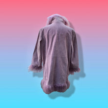 Load image into Gallery viewer, Pink Suede Mongolian Curly Lamb Oversized Penny Lane Boho Coat