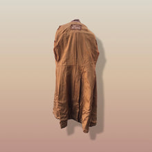 Load image into Gallery viewer, 70’s Vintage Leather Trench Spy Coat Montgomery Ward Tannery