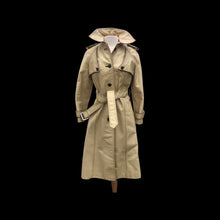 Load image into Gallery viewer, 70’s Cream Beige Leather Spy Trench