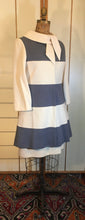 Load image into Gallery viewer, 60s Vintage Coat Dress Lilli Ann Mod Striped A Line Jackie Kennedy