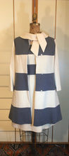 Load image into Gallery viewer, 60s Vintage Coat Dress Lilli Ann Mod Striped A Line Jackie Kennedy